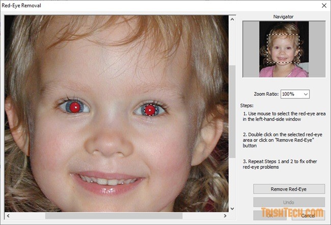 to Remove Red Eyes with FastStone Image Viewer