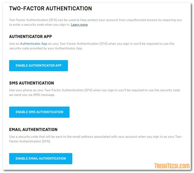 Epic Games Store now requires two-factor authentication for free
