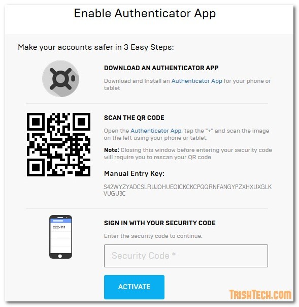 Authenticator App for Epic+Games